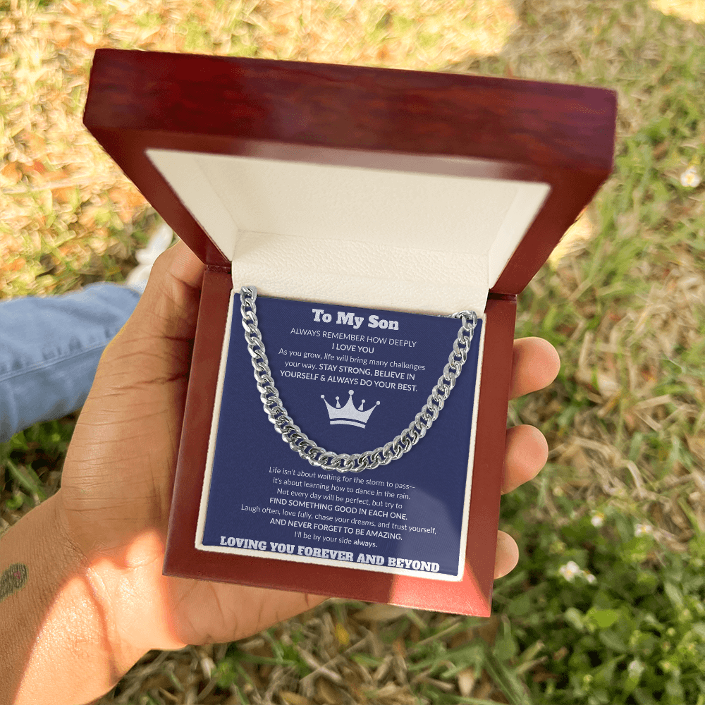 To My Son-Be Awesome-Cuban Link Chain