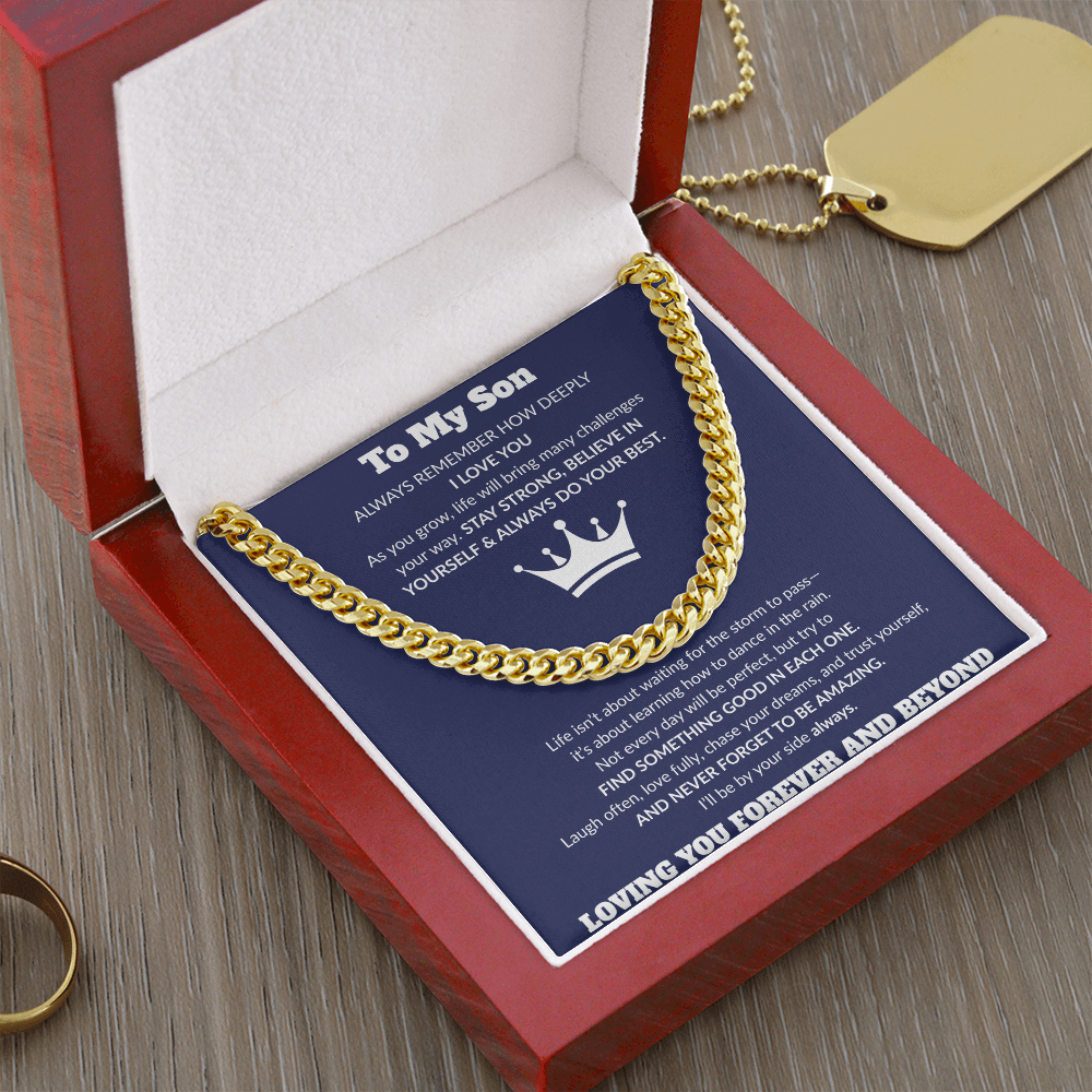 To My Son-Be Awesome-Cuban Link Chain